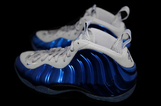 Nike Air Foamposite One Chaussures Hommes blanc bleu (2)